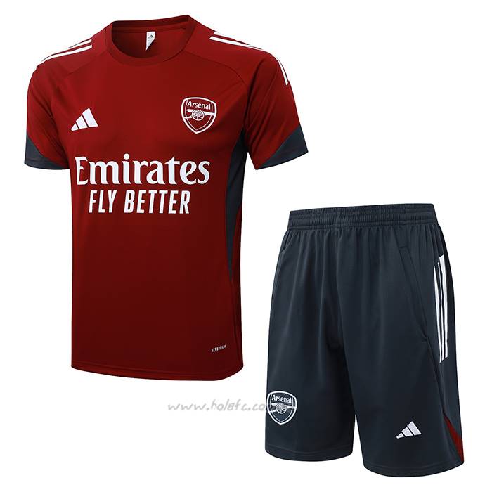 Chandal del Arsenal Manga Corta 2025-2026 Rojo - Pantalon Corto